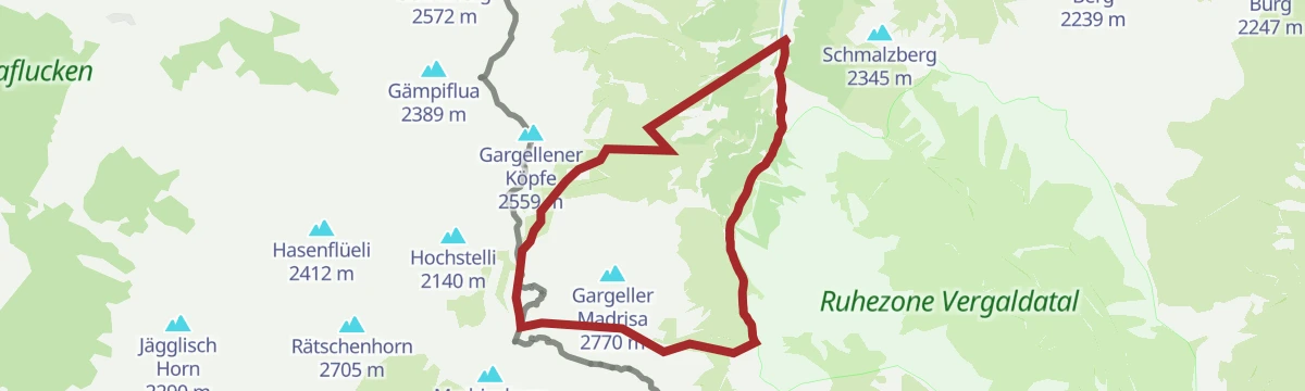 Route map: Skitour kleine Madrisa Runde